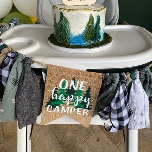 High chair decor 1st birthday